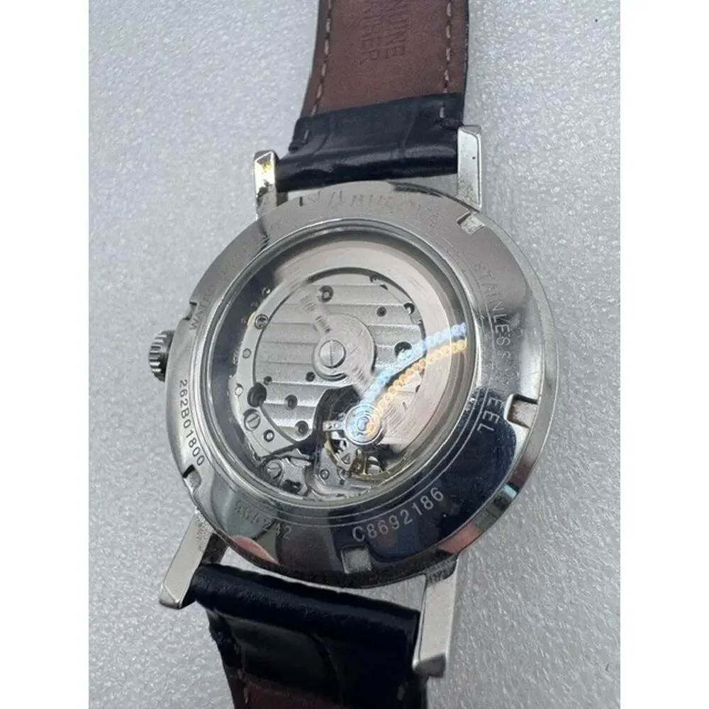 Bulova 96A242 Classic Automatic Blue Dial Leather Strap Selfwinding Watch $499